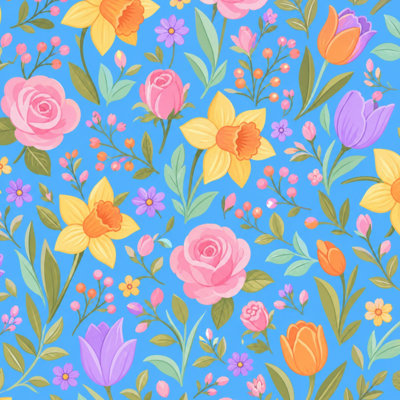Papier peint auto-adhésif à motif de jonquilles florales colorées, jonquilles roses, papier adhésif amovible pour armoires de cuisine de chambre à coucher 17,7 po x 118 po