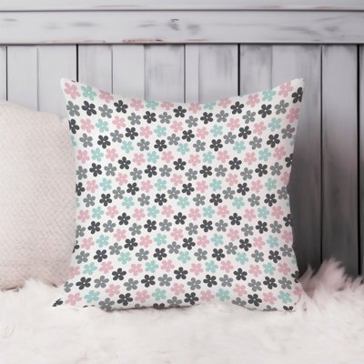 Abstract Pink Mint Flowers Patterns Modern