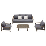 Leo Outdoor 4 - Piece Teak Conversation Set by Claudio Bellini