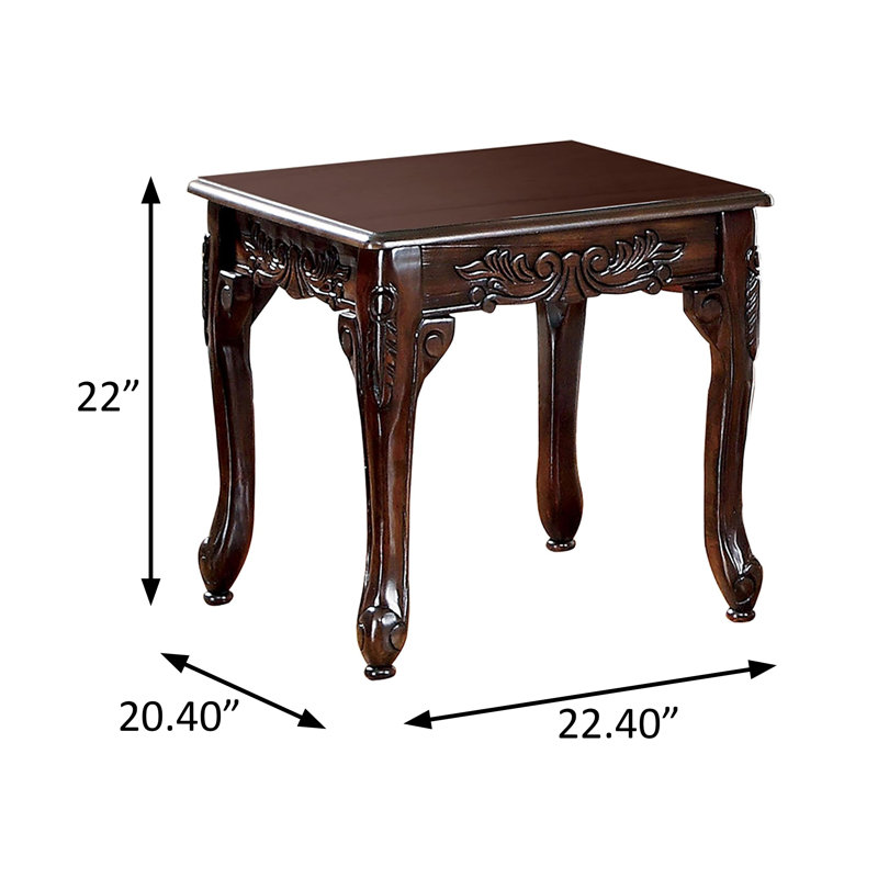 47.9"W Traditional 3 Pc. Table Set (1C+2E), Dark Cherry