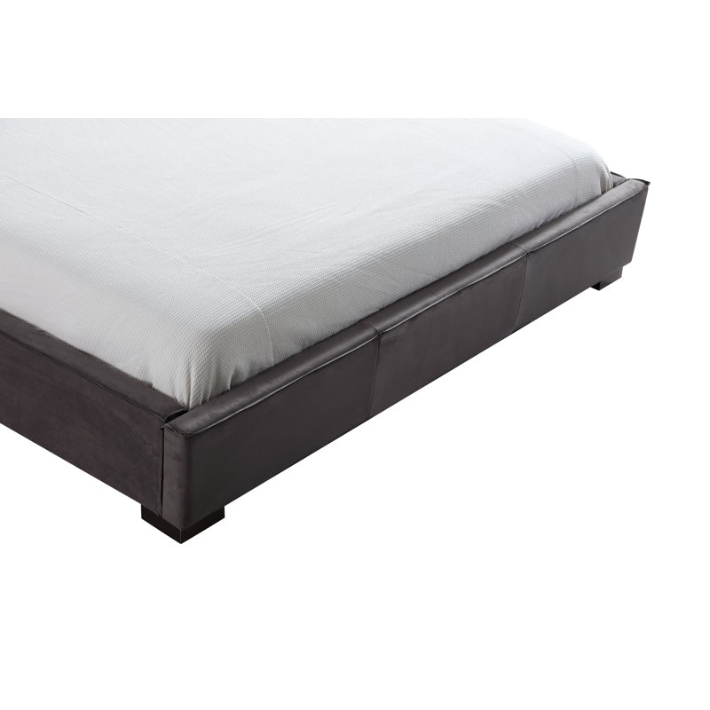 Bakar Upholstered Platform Bed, King, Gray