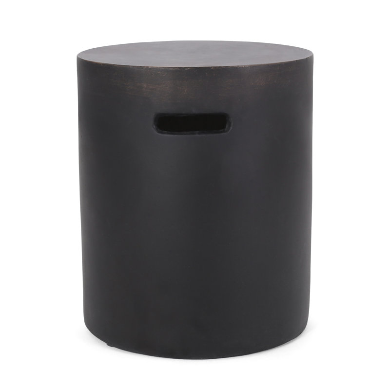 Outdoor Lightweight Concrete Side Table,Copper