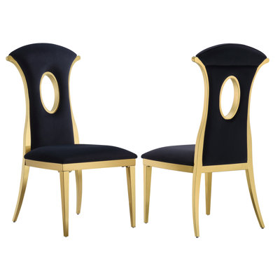 Chaise d'appoint en velours Kiplyn
