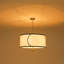 Lustre tambour en tissu 4 lumières Montelle