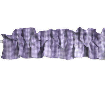 Gingham 1/8th Inch Small Checkered Print Sleeve Topper Window Valance