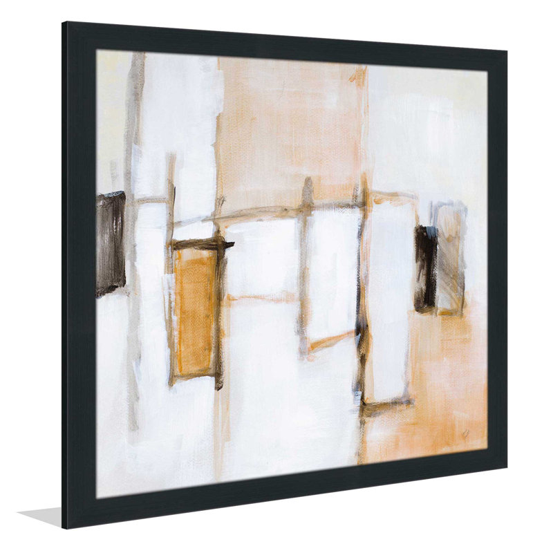 «Vendredi après-midi I», reproduction de peinture à l'aquarelle, H 37,5 po x l 37,5 po x P 1 po, Cadre espresso