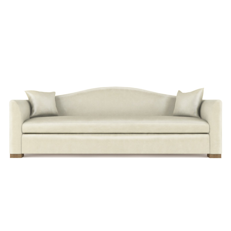 Canapé Horatio, Cuir rétro albâtre, H 33 po x l 108 po x P 36 po, Patiné
