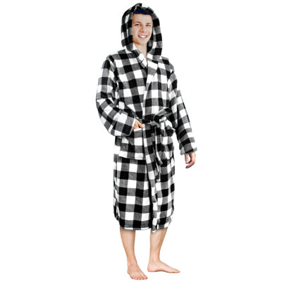 Speier Fleece Boy / Man+ Mid-Calf Bathrobe with Pockets and Hood