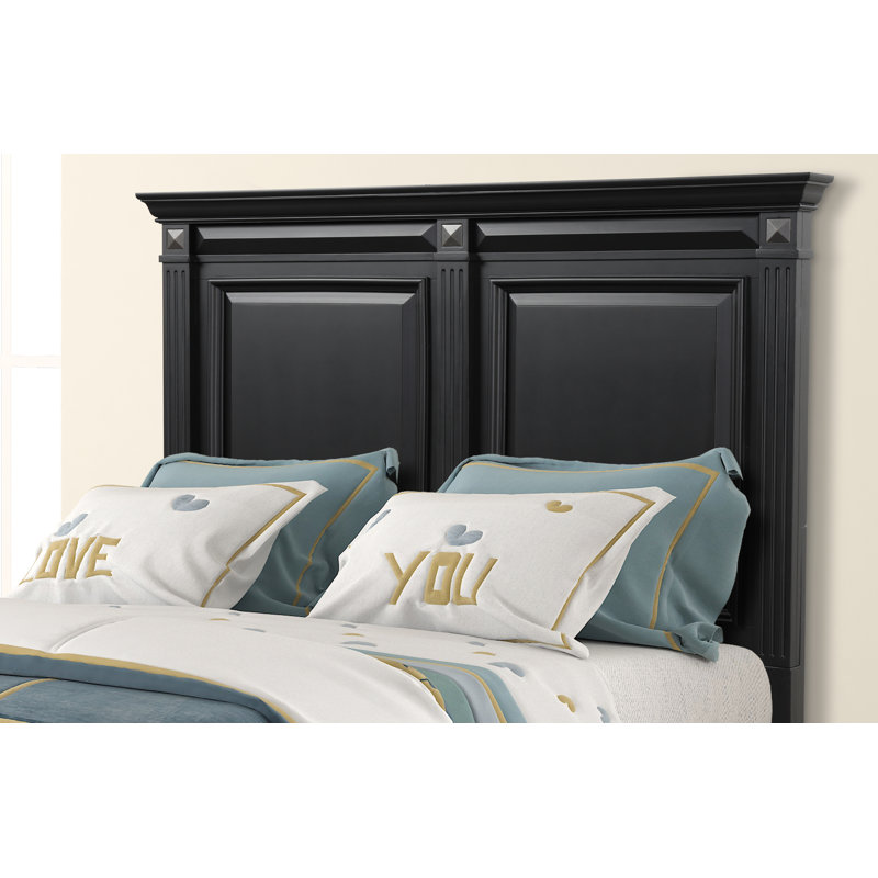 Samuelsson Solid Wood Standard Bed, Queen, Vintage Black