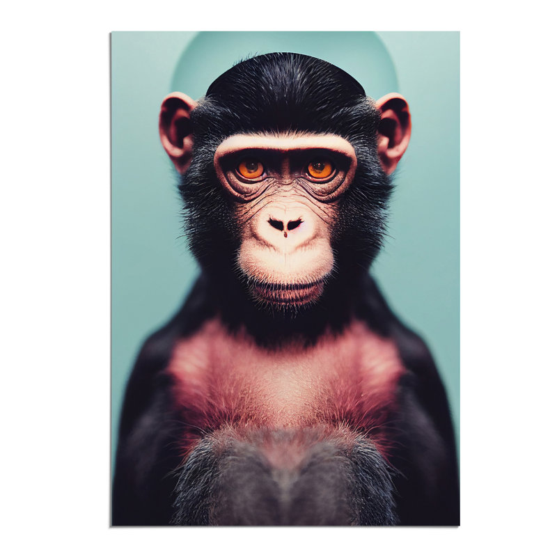 Remarkable Monkey - Wall Art, 42cm H x 29.7cm W, Paper, No Matte