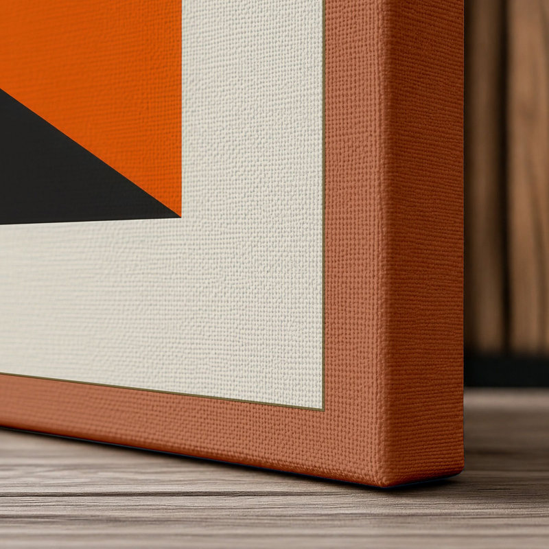 Divided Form Minimalist - Wrapped Canvas, 30x20 - 76.2 x 50.8 cm, Terracotta Border