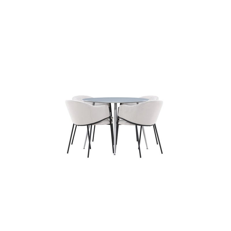 Vega 4 - Person Dining Set, Grey