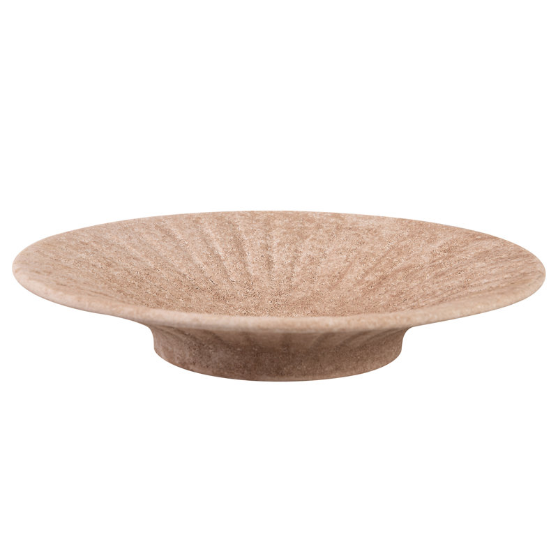 Ceramic / Porcelain Decorative Bowl 1, 8cm H x 38cm W x 38cm D, Brown