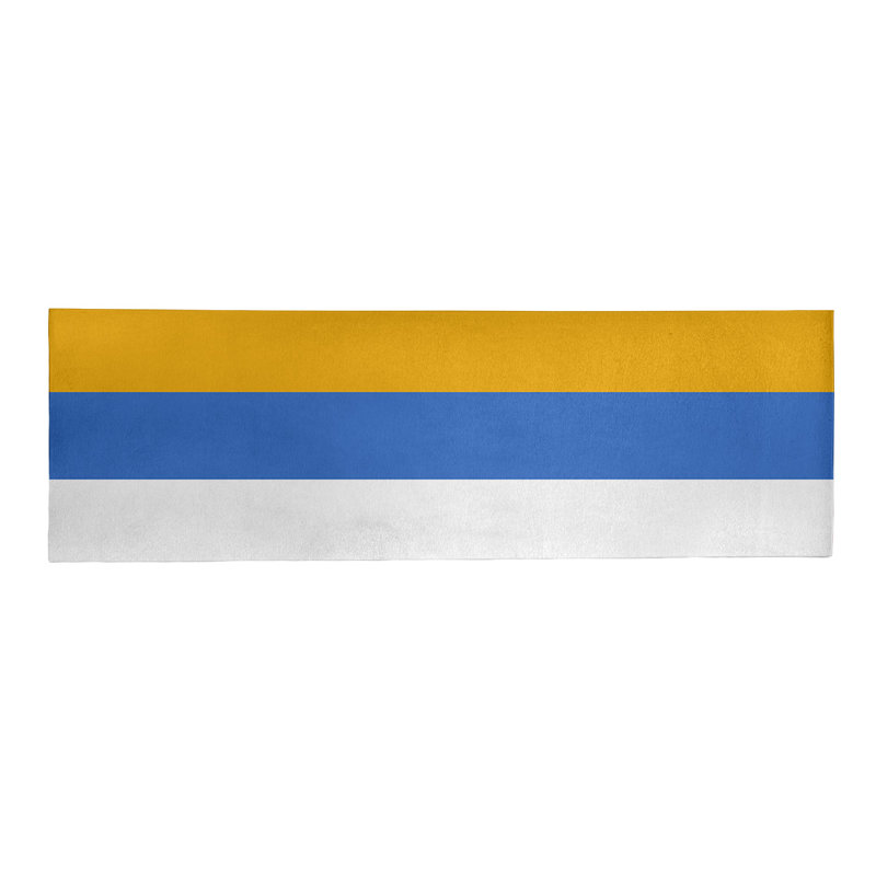 Tapis bleu/jaune, Tapis de couloir 2 pi 6 po x 8 pi