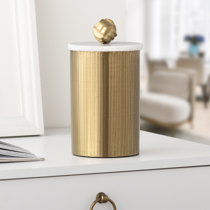 Wood with Antique Brass Canister