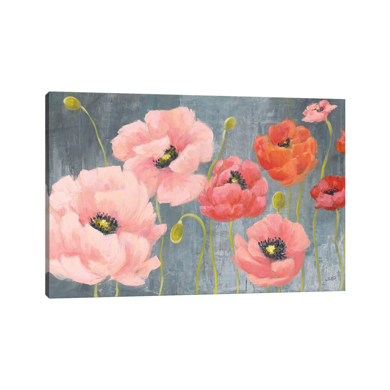Poppy Party by Julia Purinton - Wrapped Canvas Print, 20.32cm H x 30.48cm W