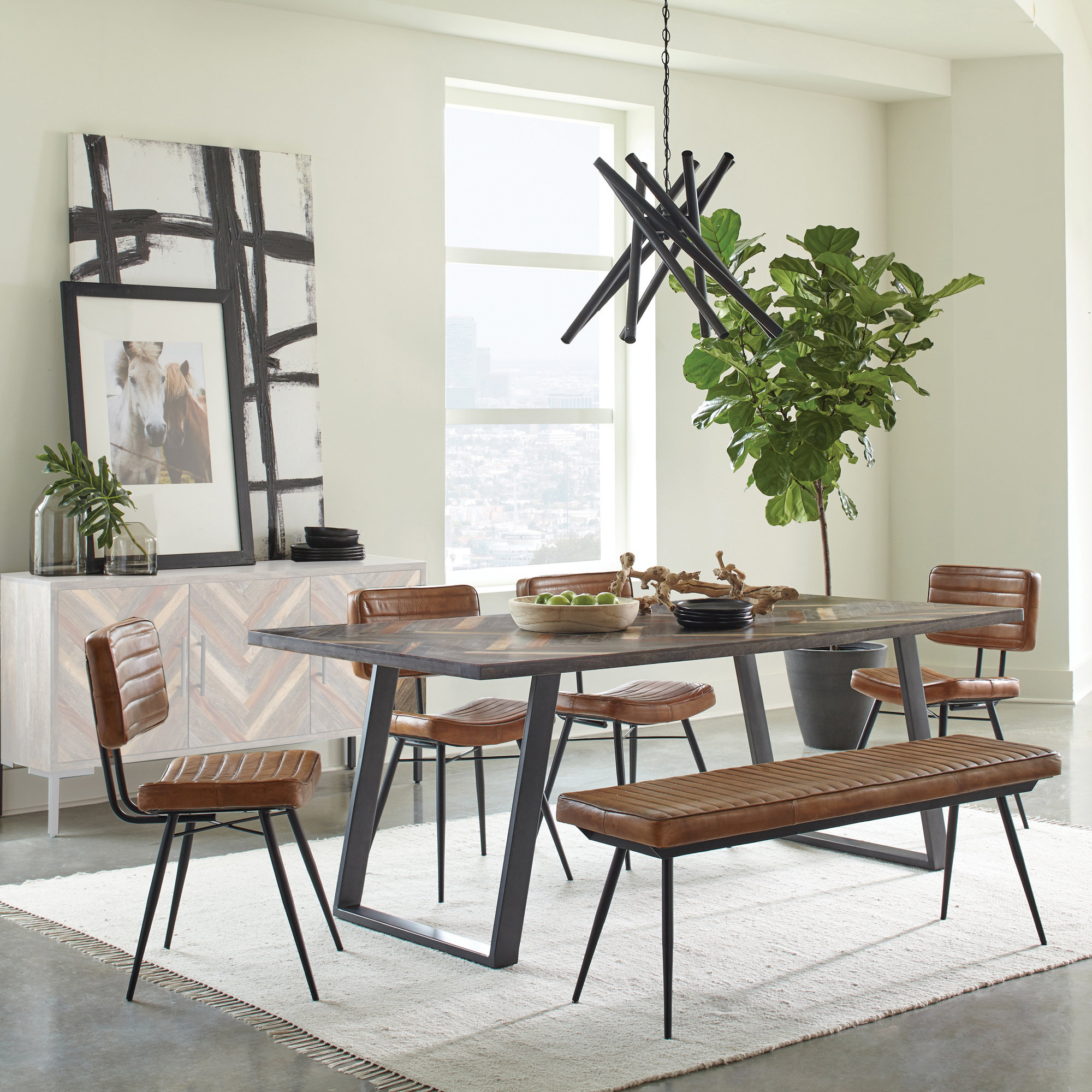 Industrial 6 discount seater dining table