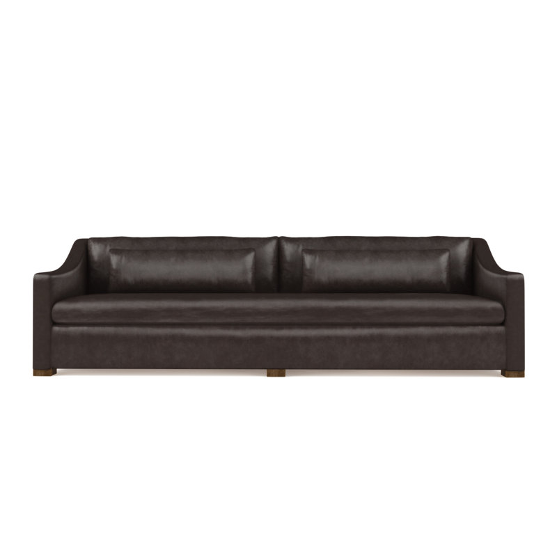 Canapé Crosby, Cuir rétro albâtre, H 32,5 po x l 108 po x P 43 po, Brun foncé