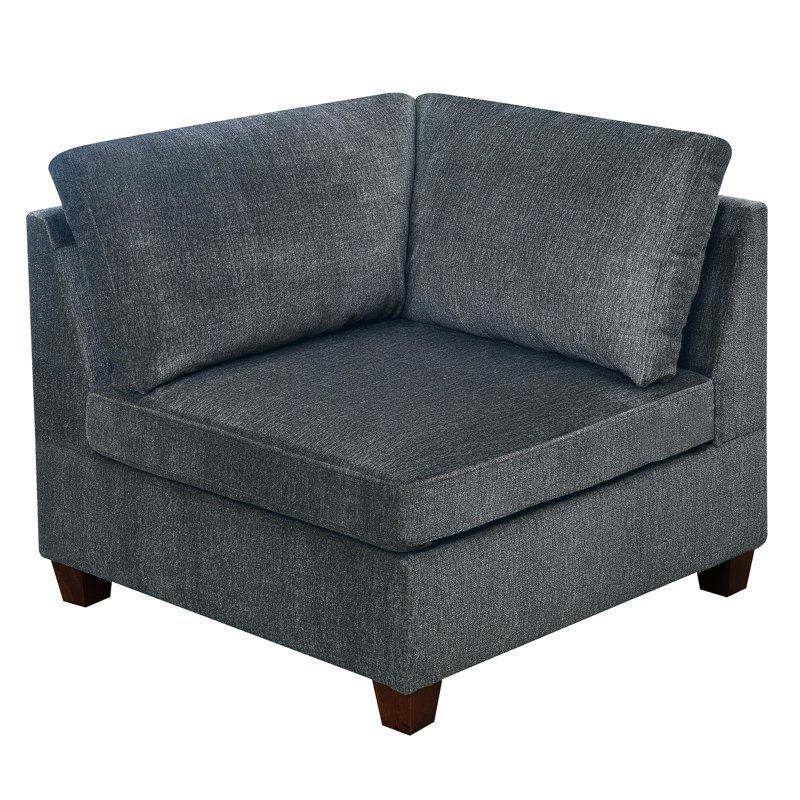 5 pièces en gris, tissu chenille et gris chaise
