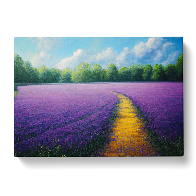 Luminous Bluebell Field - Wrapped Canvas, 40cm H x 60cm W x 3cm D