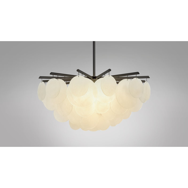 Nimbus 6 - Light Chandelier, Satin Brass