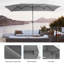 Parasols de table de patio 11x7Ft double face avec auvent résistant aux rayons UV et manivelle pour le jardin, la terrasse et la piscine-1460583186