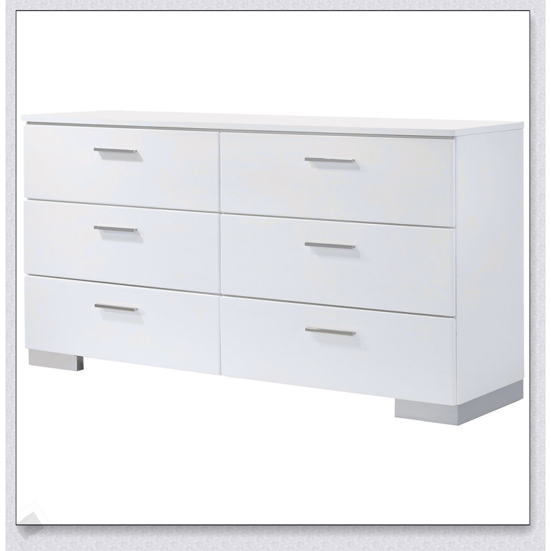 Commode 6 tiroirs Dulcey White