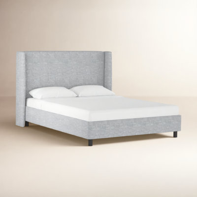 Tilly Linen Upholstered Wingback Bed