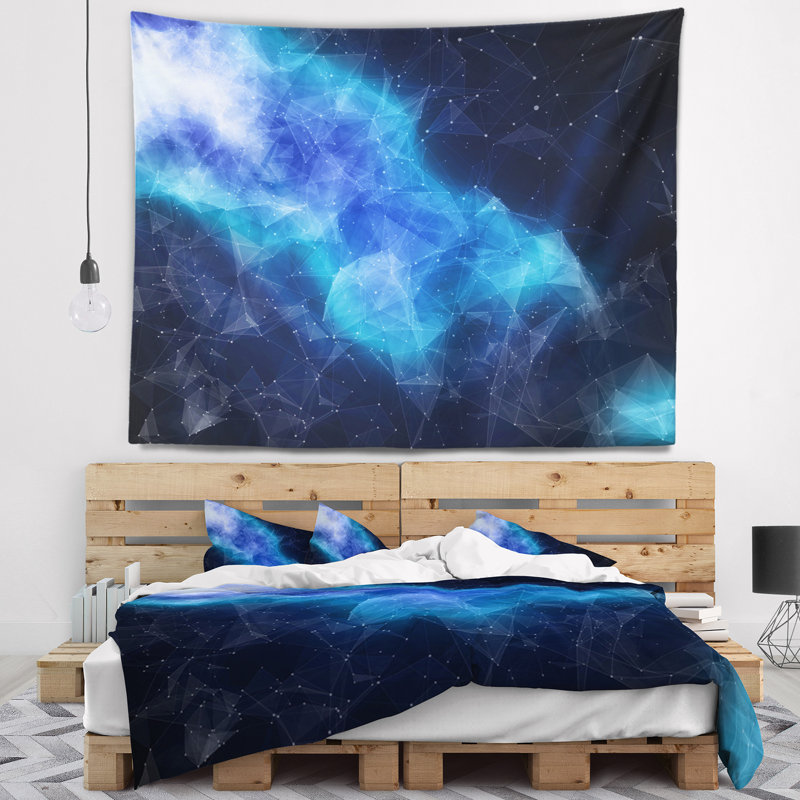Tapisserie «Blue Nebula in Cosmos», H 32 po x l 39 po