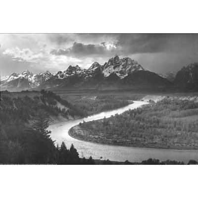 Teton and Snake River par Ansel Adams - reproduction de photo sur papier