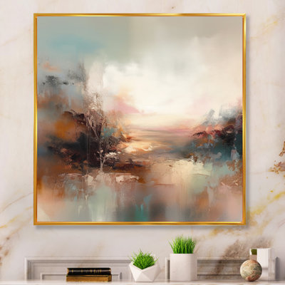 «Brown Abstracted Nature I», art mural abstrait