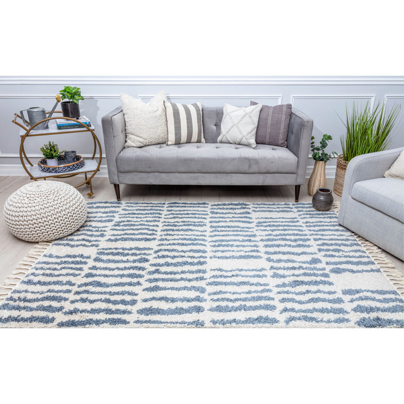 Tapis Colletti Bennett Modern Winter's Eve, Rectangle 8 pi 3 po x 10 pi