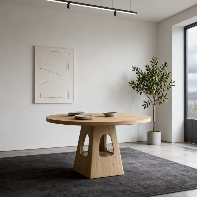 Table de cuisine en bois pour la salle à manger, la cuisine et le salon, Naturel