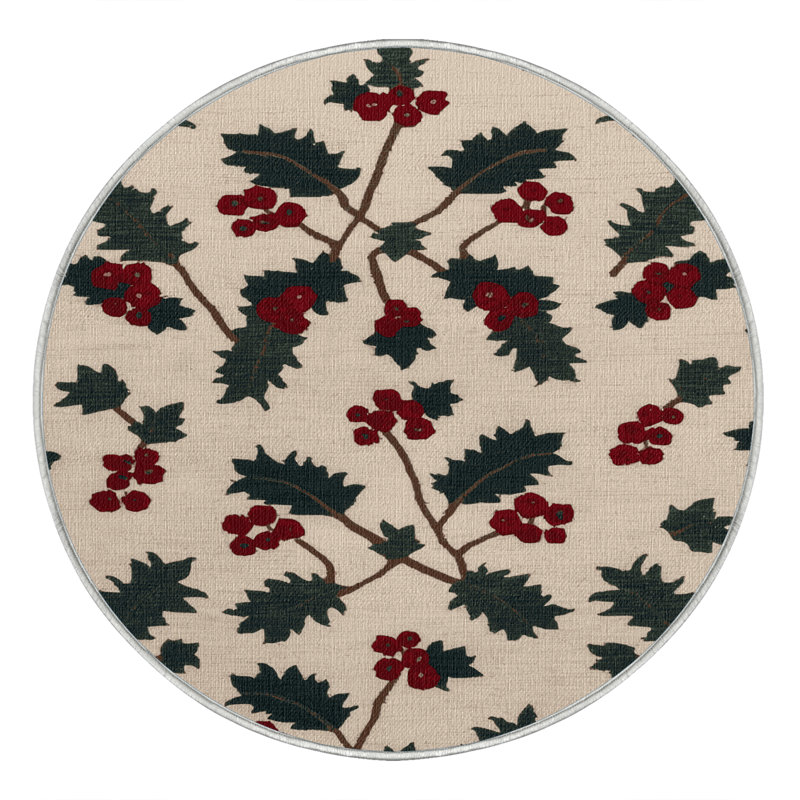  Tapis lavable Lingonberry, Rond 3 pi