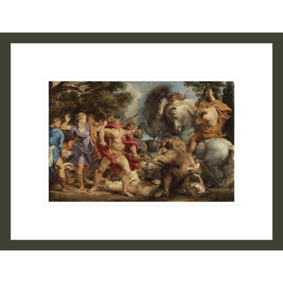 «The Calydonian Boar Hunt» par Peter Paul Rubens, impression giclée encadrée