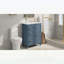 Meuble-lavabo de 36 pouces avec lavabo en céramique, tiroirs basculants et latéraux, tablette réglable, finition gris-bleu