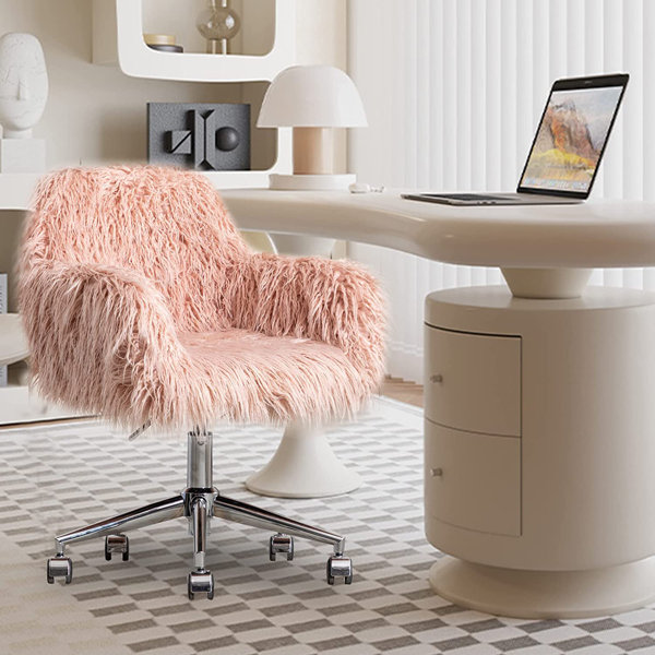Serta Valetta Office Desk Memory Foam Padding, Midcentury Modern Style,  Chrome-Finished Stainless-Steel Base, Home Chair, Gray