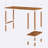 Pierre Home Office Desk, Solid Beech Wood Minimalist Writing Desk-112331728