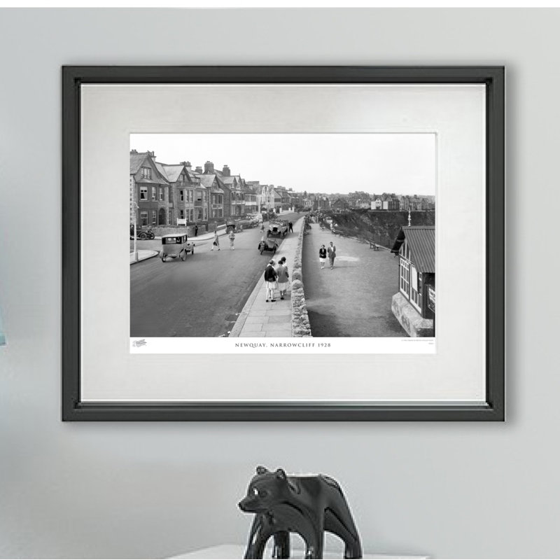 Newquay, Narrowcliff 1928 - Single Picture Frame Print, 60cm H x 80cm W x 2.3cm D