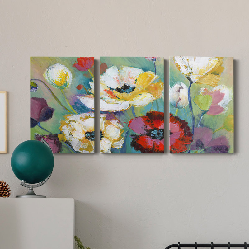" Alex's Garden " 3 - Pieces, 40" H x 30" W x 1" D