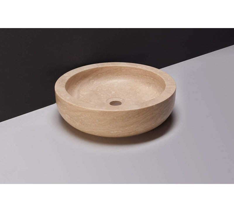 Forzalaqua Granite Handmade Circular Bathroom Sink