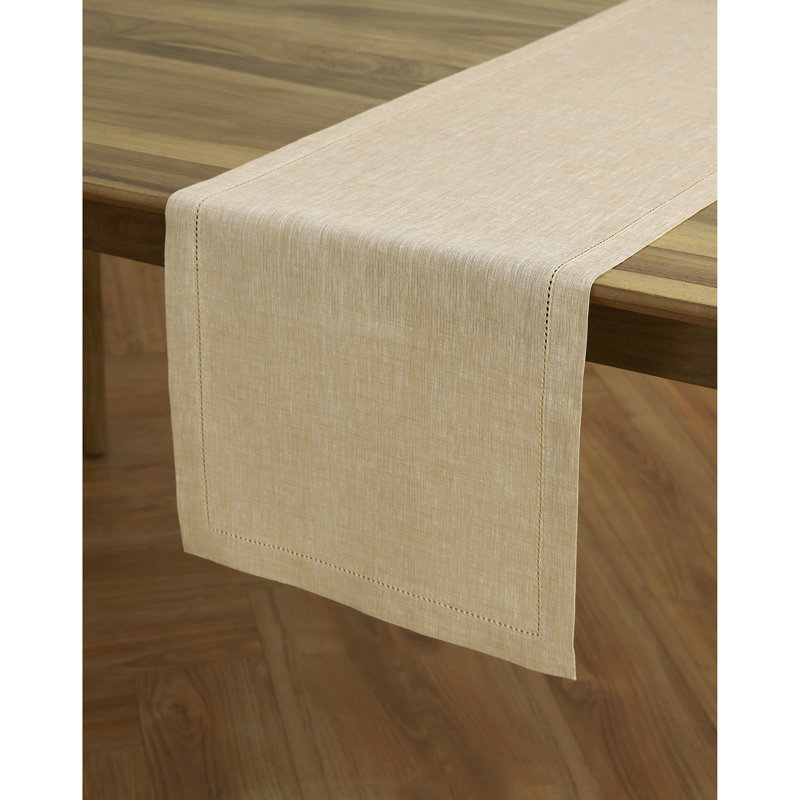 Milan - 100% Pure Linen Table Runner, Champagne Beige, 48" x 14"