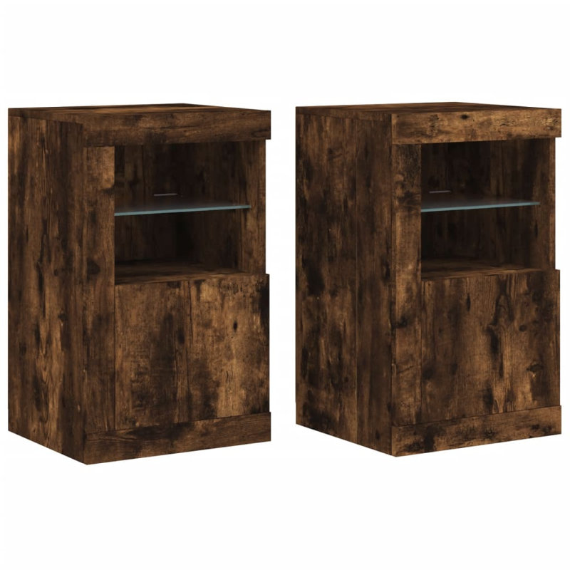 Barlina Iron 1 - Door Standard Accent Cabinet, Smoked Oak