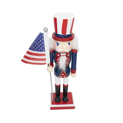 Bold Patriotic Nutcracker Displaying National Pride