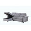 Canapé-lit modulaire réversible moderne en tissu de velours l 96,5 po Modern-107377477