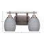 Barre d'éclairage de salle de bain 2 lumières Alirra avec verre matriciel de 5 po-519805174-519805172