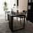 Black Rectangular Solid Wood+Iron desk-934307952