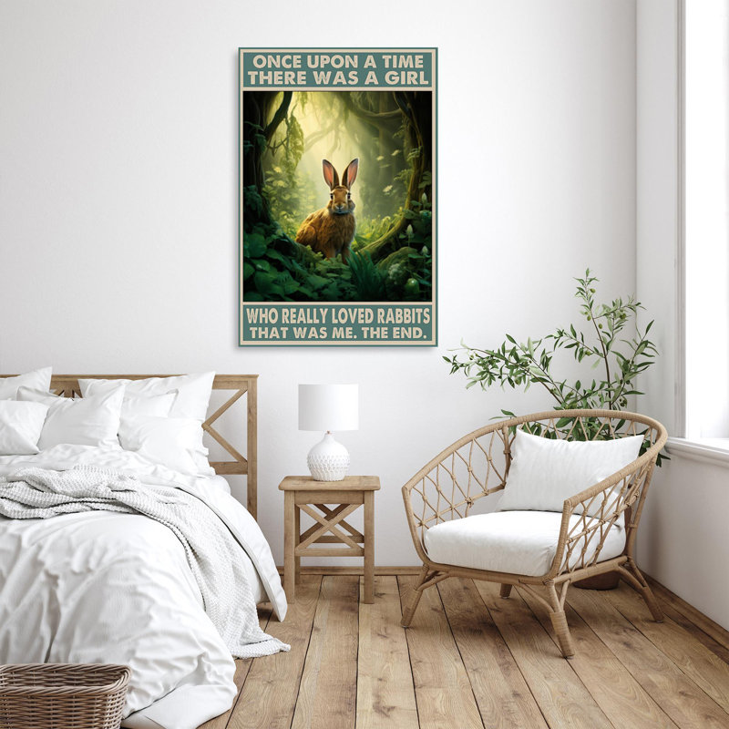 " Who Really Loved Rabbit - 1 Piece Rectangle Graphic Art Print On Wrapped Canvas ", L 24 po x H 36 po