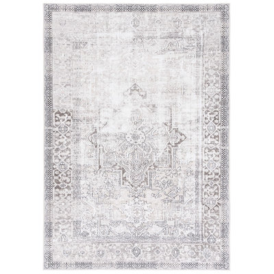 Wajahat Orlando Felt/Velvet/Laminated Film Machine Washable Southwestern Rug in Taupe/Beige