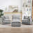 3-Seater Comfy Cloud Couches with Movable Ottoman-1405754266